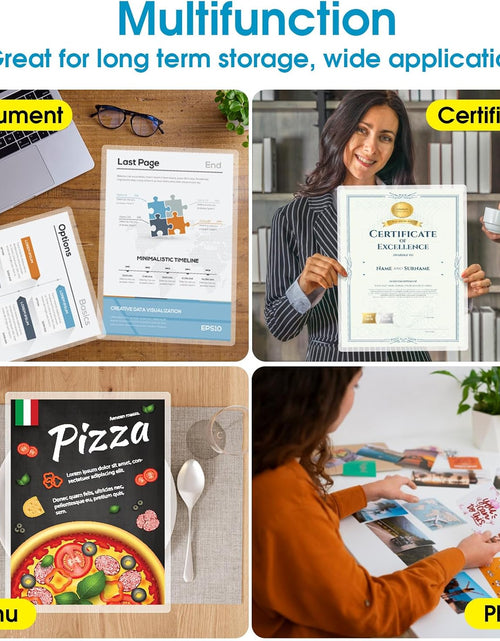 Load image into Gallery viewer, Laminating Sheets Thermal Laminate Pouches, Hold 11 X 17 Inch Sheet 25 Pack, 5 Mil Clear Laminated Pouch 11.5 X 17.5 Inch Lamination Paper for Laminator, round Corner, Home &amp; Office
