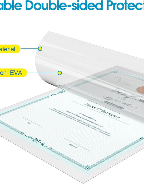 Load image into Gallery viewer, Laminating Sheets Thermal Laminate Pouches, Hold 11 X 17 Inch Sheet 25 Pack, 5 Mil Clear Laminated Pouch 11.5 X 17.5 Inch Lamination Paper for Laminator, round Corner, Home &amp; Office
