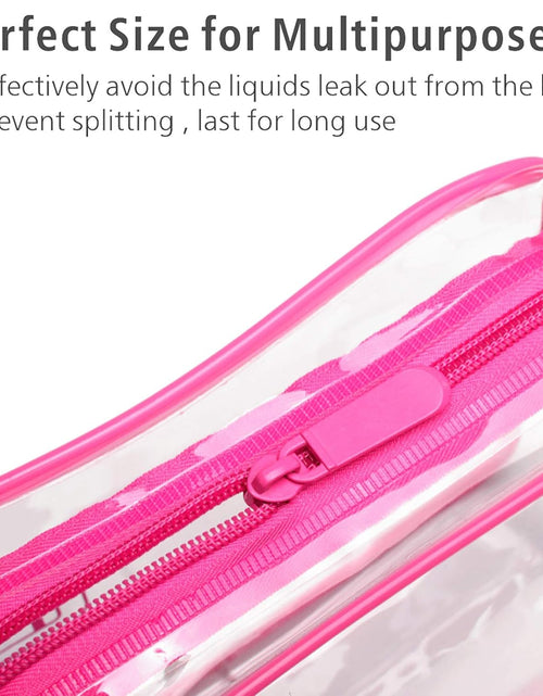 Load image into Gallery viewer, Clear Toiletry Bag,  3 Pack TSA Approved Toiletry Bag Quart Size Bag, Travel Makeup Cosmetic Bag for Women Men, Carry on Airport Airline Compliant Bag
