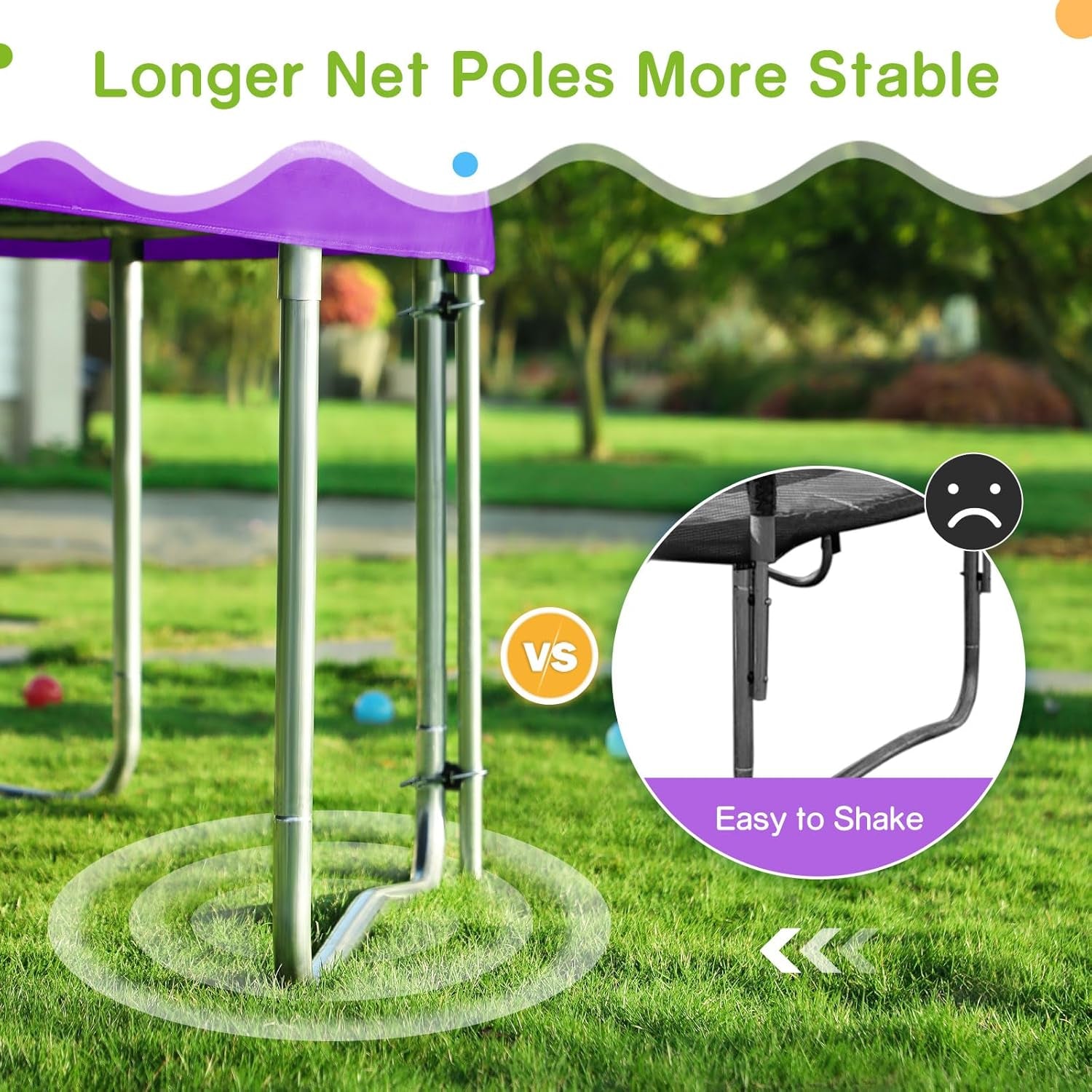 15 14 12 10 8FT Trampoline for Kids with Safety Enclosure Net 425LBS Weight Capacity Outdoor Backyards Trampolines with Non-Slip Ladder All Accessories for Children Adults Family