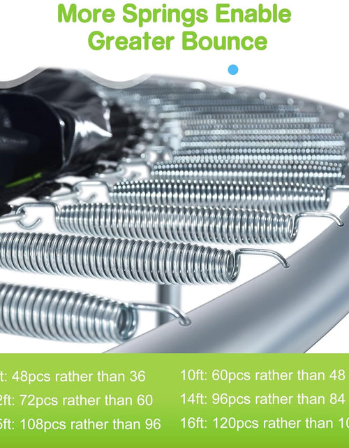 Load image into Gallery viewer, 15 14 12 10 8FT Trampoline for Kids with Safety Enclosure Net 425LBS Weight Capacity Outdoor Backyards Trampolines with Non-Slip Ladder All Accessories for Children Adults Family
