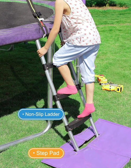 Load image into Gallery viewer, 15 14 12 10 8FT Trampoline for Kids with Safety Enclosure Net 425LBS Weight Capacity Outdoor Backyards Trampolines with Non-Slip Ladder All Accessories for Children Adults Family
