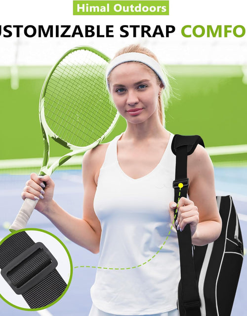 Load image into Gallery viewer, Himal 3 Racquet Tennis-Bag Premium Tennis-Racket-Bag with Protective Pad, Professional or Beginner Tennis Players, Lightweight Tennis Bag for All Ages,Black
