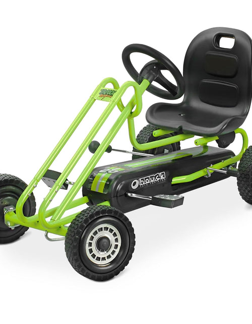 Load image into Gallery viewer, Lightning - Pedal Go Kart | Pedal Car | Ride on Toys for Boys &amp; Girls with Ergonomic Adjustable Seat &amp; Sharp Handling - Race Green
