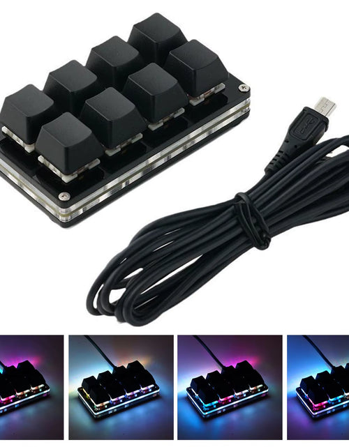 Load image into Gallery viewer, RGB 8 Keys Mini Keypad DIY Shortcut Keyboard Custom Keyboard Programmable Mechanical Keyboard Gaming Keyboard
