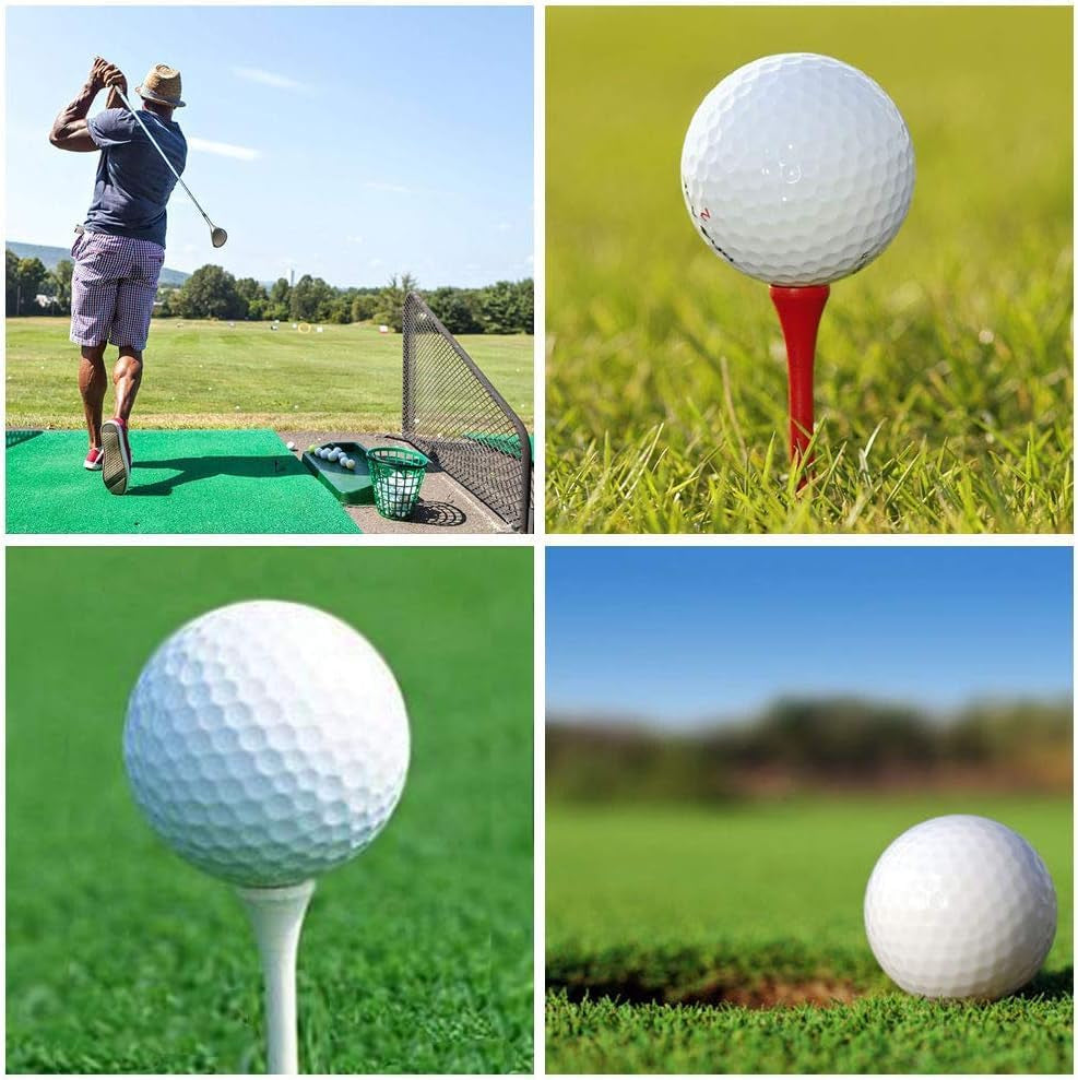 Golf Tees Professional Natural Wood Golf Tees Pack of 100, Golfing Tees Multiple Colors Size 3-1/4 Inch, 2-3/4 Inch or 2-1/8 Inch, Tall Golf Tees Bulk Reduce Side Spin and Friction